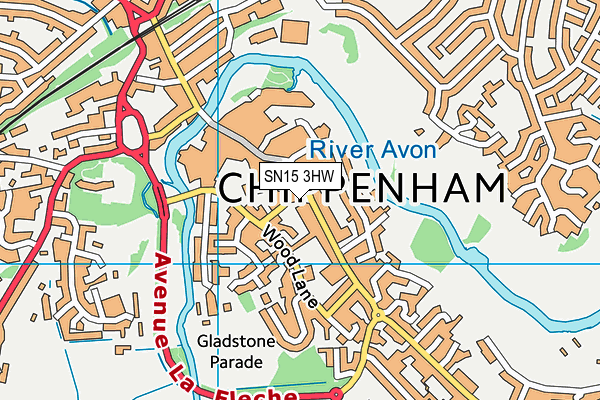 SN15 3HW map - OS VectorMap District (Ordnance Survey) SN15 3HW map - OS VectorMap District (Ordnance Survey)