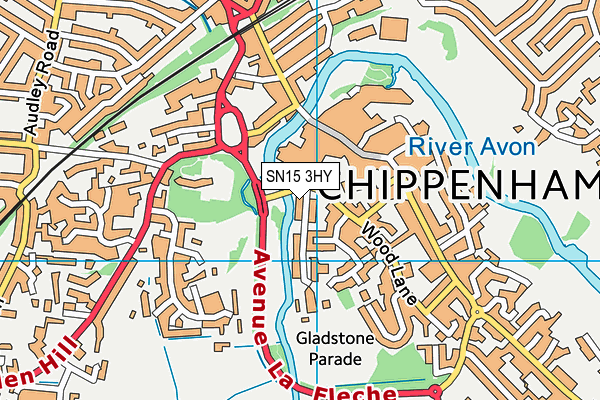 SN15 3HY map - OS VectorMap District (Ordnance Survey) SN15 3HY map - OS VectorMap District (Ordnance Survey)