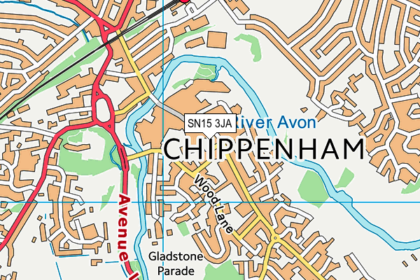SN15 3JA map - OS VectorMap District (Ordnance Survey) SN15 3JA map - OS VectorMap District (Ordnance Survey)