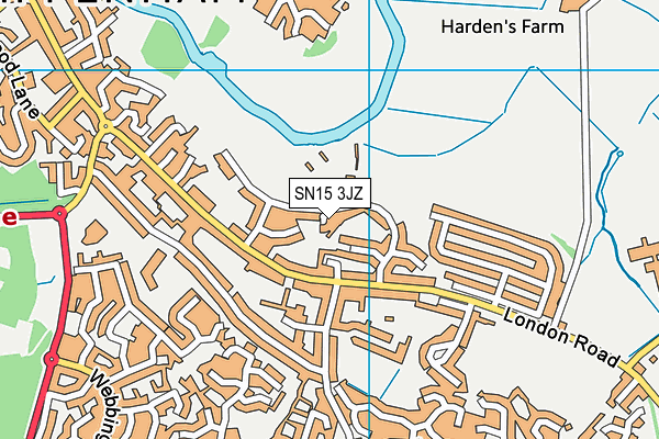 SN15 3JZ map - OS VectorMap District (Ordnance Survey)