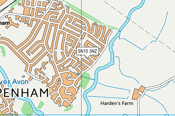 SN15 3NZ map - OS VectorMap District (Ordnance Survey) SN15 3NZ map - OS VectorMap District (Ordnance Survey)