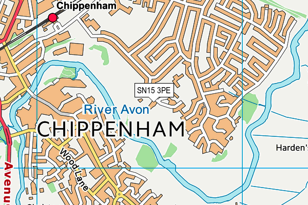 SN15 3PE map - OS VectorMap District (Ordnance Survey) SN15 3PE map - OS VectorMap District (Ordnance Survey)