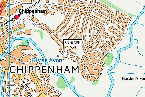 SN15 3PN map - OS VectorMap District (Ordnance Survey) SN15 3PN map - OS VectorMap District (Ordnance Survey)