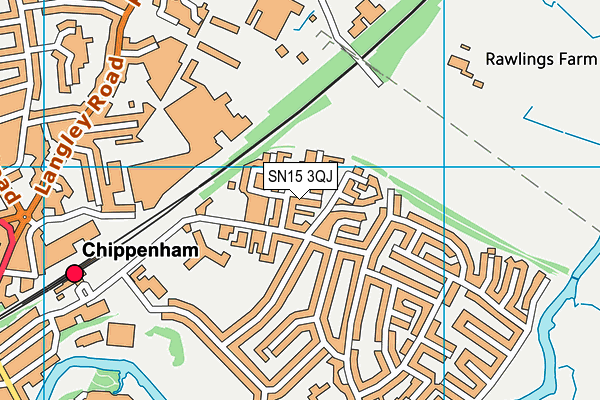 SN15 3QJ map - OS VectorMap District (Ordnance Survey) SN15 3QJ map - OS VectorMap District (Ordnance Survey)