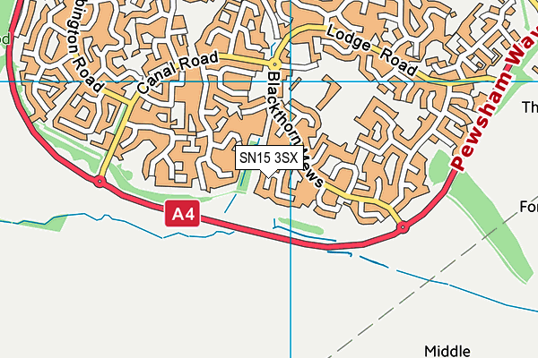 SN15 3SX map - OS VectorMap District (Ordnance Survey) SN15 3SX map - OS VectorMap District (Ordnance Survey)