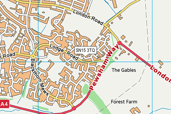 SN15 3TQ map - OS VectorMap District (Ordnance Survey)