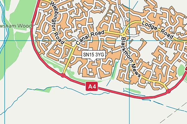SN15 3YG map - OS VectorMap District (Ordnance Survey)