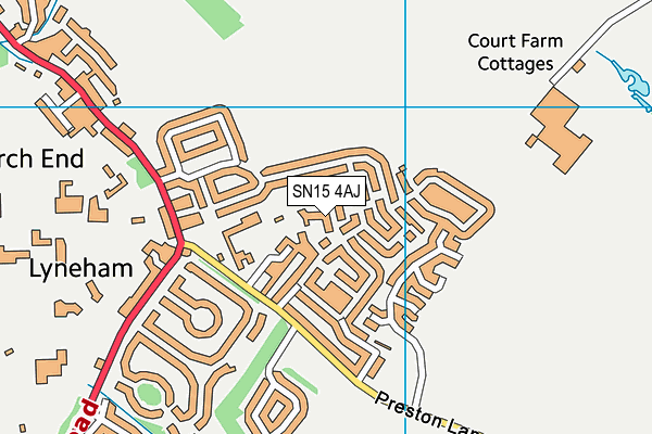 SN15 4AJ map - OS VectorMap District (Ordnance Survey) SN15 4AJ map - OS VectorMap District (Ordnance Survey)