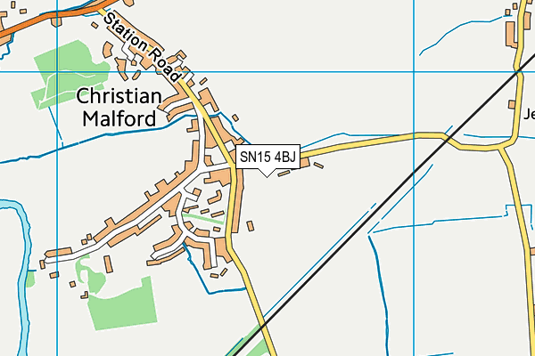 SN15 4BJ map - OS VectorMap District (Ordnance Survey) SN15 4BJ map - OS VectorMap District (Ordnance Survey)