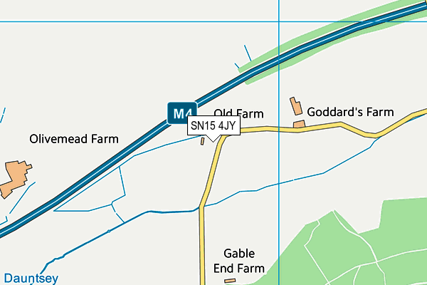 SN15 4JY map - OS VectorMap District (Ordnance Survey) SN15 4JY map - OS VectorMap District (Ordnance Survey)