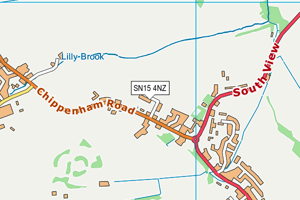 SN15 4NZ map - OS VectorMap District (Ordnance Survey) SN15 4NZ map - OS VectorMap District (Ordnance Survey)