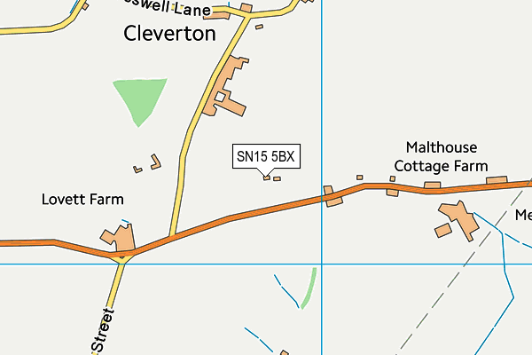 SN15 5BX map - OS VectorMap District (Ordnance Survey)