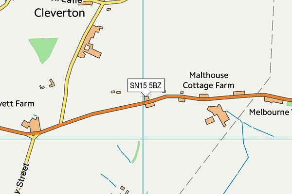 SN15 5BZ map - OS VectorMap District (Ordnance Survey) SN15 5BZ map - OS VectorMap District (Ordnance Survey)
