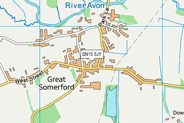 SN15 5JY map - OS VectorMap District (Ordnance Survey) SN15 5JY map - OS VectorMap District (Ordnance Survey)