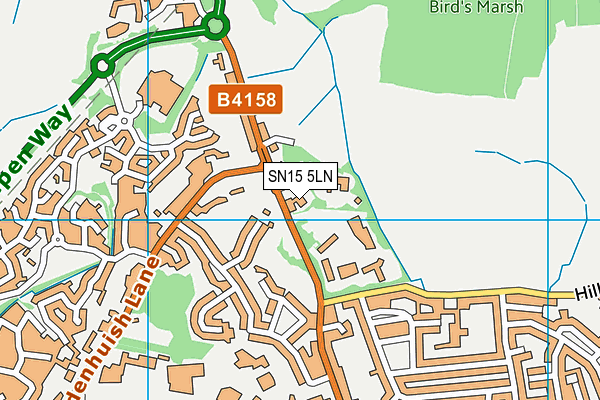 SN15 5LN map - OS VectorMap District (Ordnance Survey) SN15 5LN map - OS VectorMap District (Ordnance Survey)