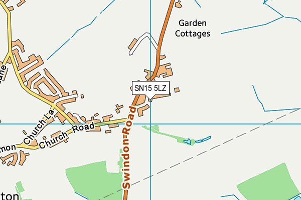 SN15 5LZ map - OS VectorMap District (Ordnance Survey)