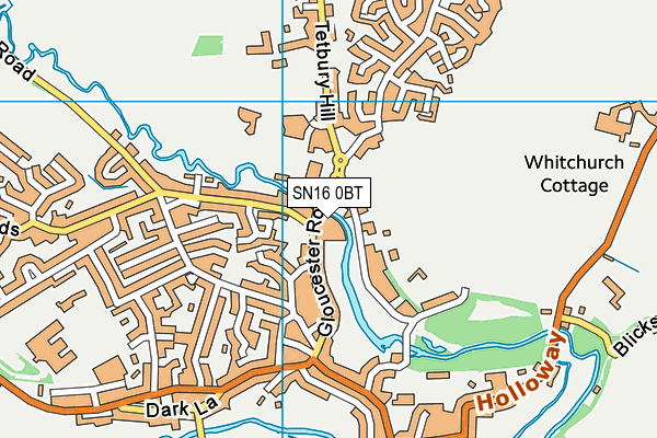SN16 0BT map - OS VectorMap District (Ordnance Survey) SN16 0BT map - OS VectorMap District (Ordnance Survey)