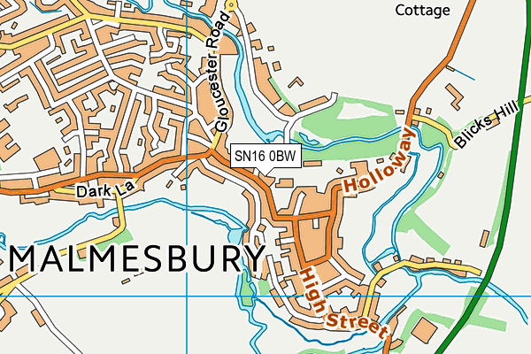 SN16 0BW map - OS VectorMap District (Ordnance Survey) SN16 0BW map - OS VectorMap District (Ordnance Survey)