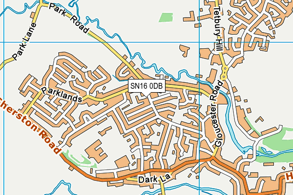 SN16 0DB map - OS VectorMap District (Ordnance Survey) SN16 0DB map - OS VectorMap District (Ordnance Survey)