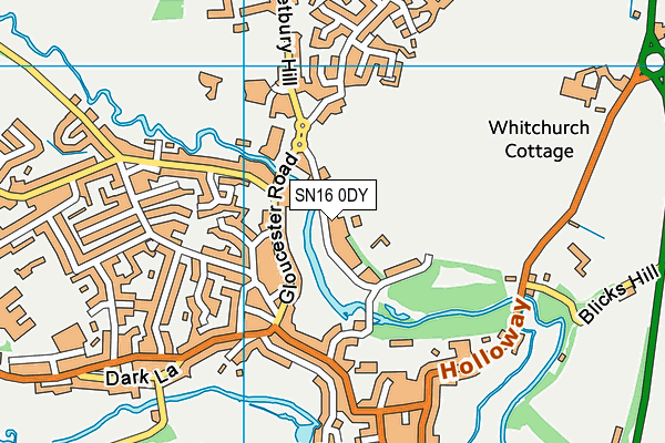 SN16 0DY map - OS VectorMap District (Ordnance Survey) SN16 0DY map - OS VectorMap District (Ordnance Survey)