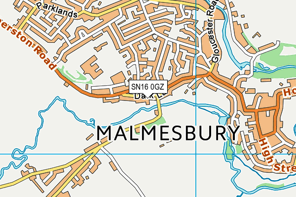 SN16 0GZ map - OS VectorMap District (Ordnance Survey) SN16 0GZ map - OS VectorMap District (Ordnance Survey)