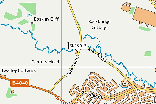SN16 0JB map - OS VectorMap District (Ordnance Survey) SN16 0JB map - OS VectorMap District (Ordnance Survey)