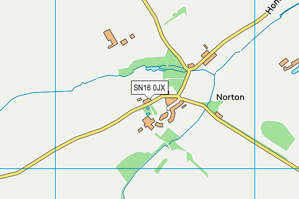 SN16 0JX map - OS VectorMap District (Ordnance Survey) SN16 0JX map - OS VectorMap District (Ordnance Survey)