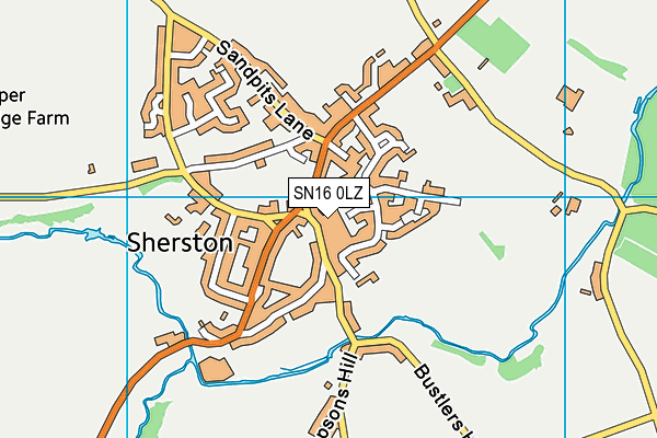 SN16 0LZ map - OS VectorMap District (Ordnance Survey) SN16 0LZ map - OS VectorMap District (Ordnance Survey)
