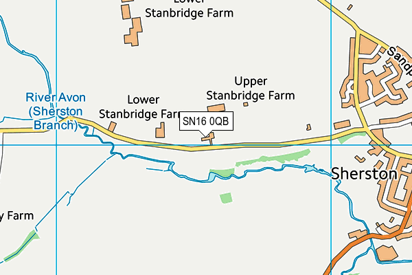 SN16 0QB map - OS VectorMap District (Ordnance Survey)