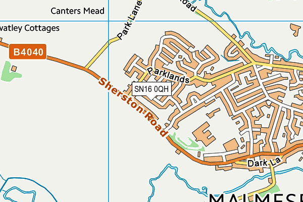 SN16 0QH map - OS VectorMap District (Ordnance Survey) SN16 0QH map - OS VectorMap District (Ordnance Survey)