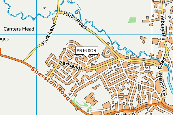 SN16 0QR map - OS VectorMap District (Ordnance Survey) SN16 0QR map - OS VectorMap District (Ordnance Survey)
