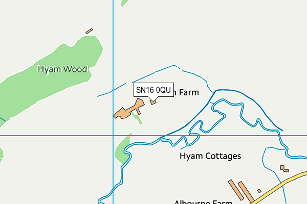 SN16 0QU map - OS VectorMap District (Ordnance Survey)