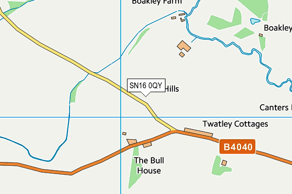 SN16 0QY map - OS VectorMap District (Ordnance Survey) SN16 0QY map - OS VectorMap District (Ordnance Survey)