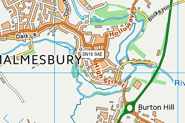 SN16 9AE map - OS VectorMap District (Ordnance Survey) SN16 9AE map - OS VectorMap District (Ordnance Survey)