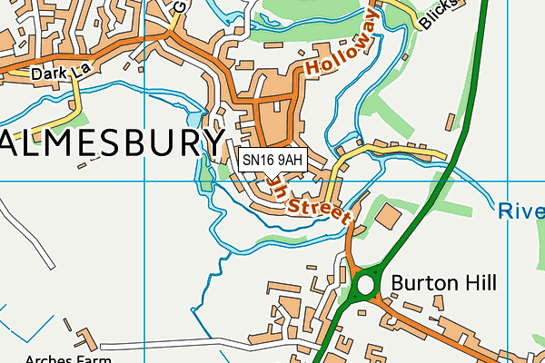 SN16 9AH map - OS VectorMap District (Ordnance Survey)