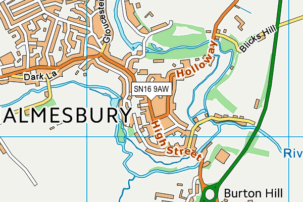 SN16 9AW map - OS VectorMap District (Ordnance Survey) SN16 9AW map - OS VectorMap District (Ordnance Survey)