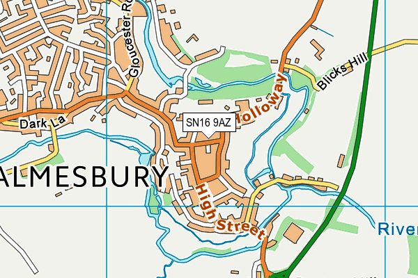 SN16 9AZ map - OS VectorMap District (Ordnance Survey)