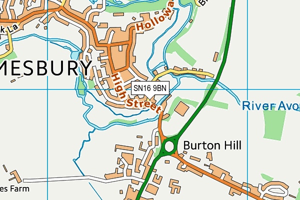 SN16 9BN map - OS VectorMap District (Ordnance Survey) SN16 9BN map - OS VectorMap District (Ordnance Survey)