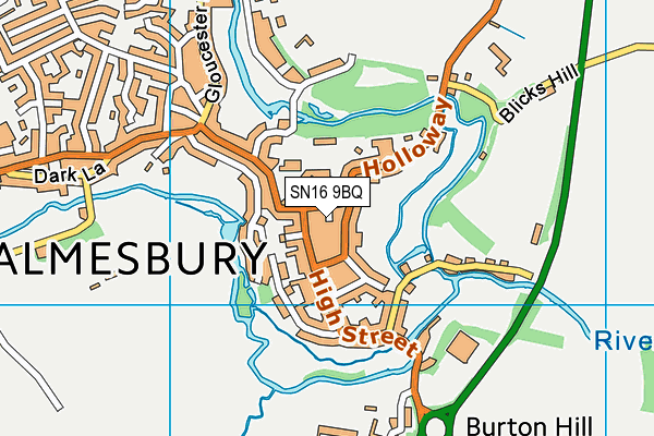 SN16 9BQ map - OS VectorMap District (Ordnance Survey) SN16 9BQ map - OS VectorMap District (Ordnance Survey)