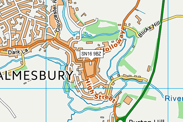 SN16 9BZ map - OS VectorMap District (Ordnance Survey) SN16 9BZ map - OS VectorMap District (Ordnance Survey)