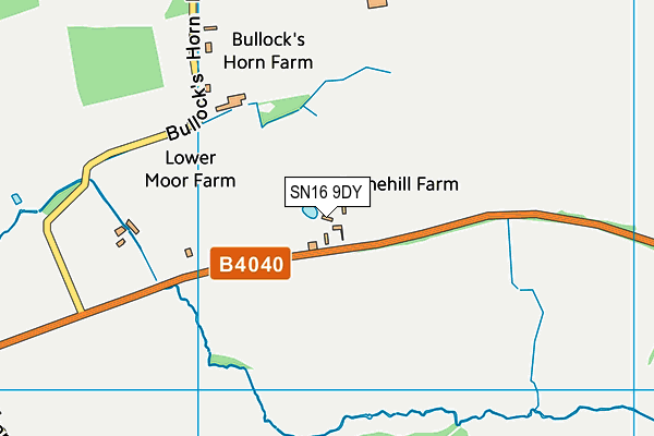 SN16 9DY map - OS VectorMap District (Ordnance Survey) SN16 9DY map - OS VectorMap District (Ordnance Survey)