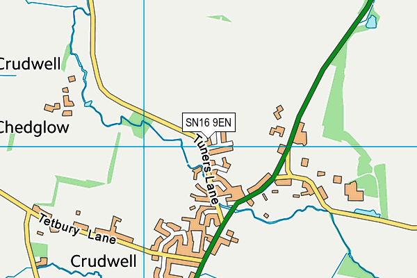 SN16 9EN map - OS VectorMap District (Ordnance Survey) SN16 9EN map - OS VectorMap District (Ordnance Survey)