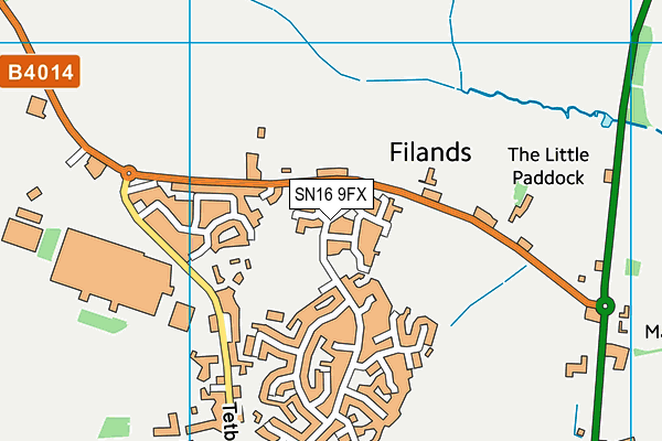 SN16 9FX map - OS VectorMap District (Ordnance Survey) SN16 9FX map - OS VectorMap District (Ordnance Survey)