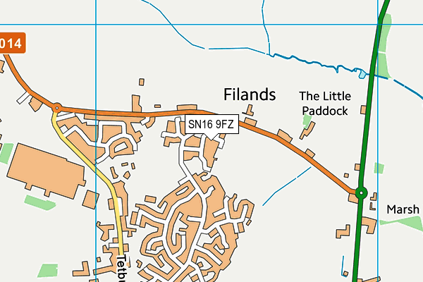 SN16 9FZ map - OS VectorMap District (Ordnance Survey) SN16 9FZ map - OS VectorMap District (Ordnance Survey)