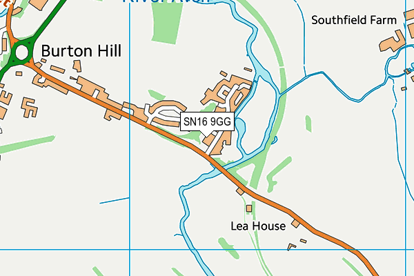 SN16 9GG map - OS VectorMap District (Ordnance Survey) SN16 9GG map - OS VectorMap District (Ordnance Survey)