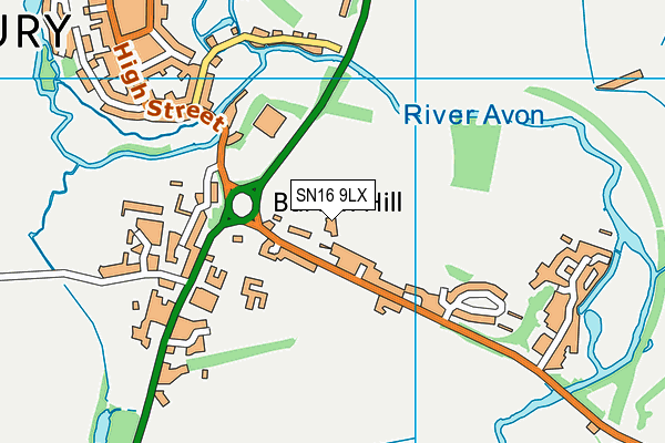 SN16 9LX map - OS VectorMap District (Ordnance Survey) SN16 9LX map - OS VectorMap District (Ordnance Survey)
