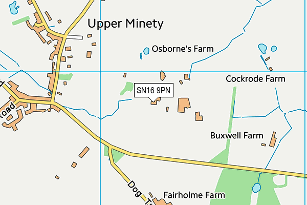 SN16 9PN map - OS VectorMap District (Ordnance Survey) SN16 9PN map - OS VectorMap District (Ordnance Survey)