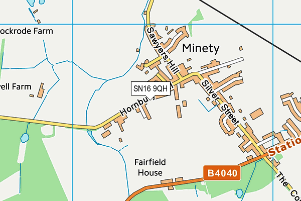 SN16 9QH map - OS VectorMap District (Ordnance Survey) SN16 9QH map - OS VectorMap District (Ordnance Survey)