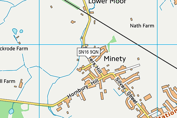SN16 9QN map - OS VectorMap District (Ordnance Survey) SN16 9QN map - OS VectorMap District (Ordnance Survey)