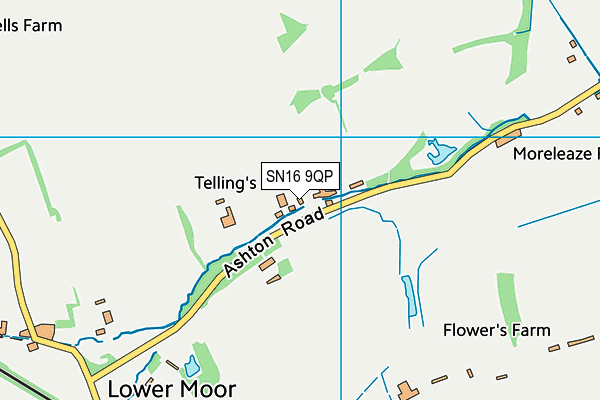 SN16 9QP map - OS VectorMap District (Ordnance Survey) SN16 9QP map - OS VectorMap District (Ordnance Survey)